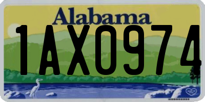AL license plate 1AX0974