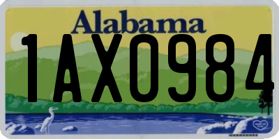 AL license plate 1AX0984