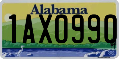 AL license plate 1AX0990