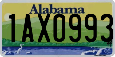 AL license plate 1AX0993