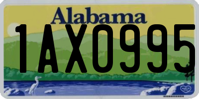 AL license plate 1AX0995
