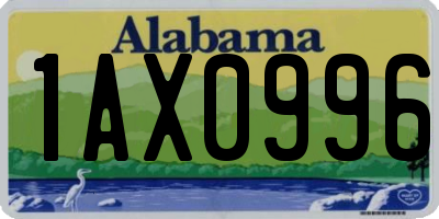 AL license plate 1AX0996