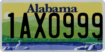 AL license plate 1AX0999