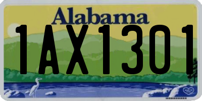 AL license plate 1AX1301