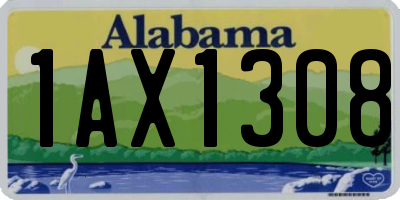 AL license plate 1AX1308