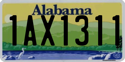 AL license plate 1AX1311