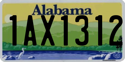 AL license plate 1AX1312
