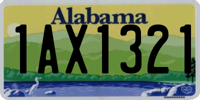 AL license plate 1AX1321