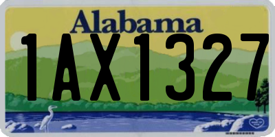 AL license plate 1AX1327