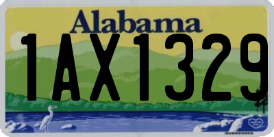 AL license plate 1AX1329