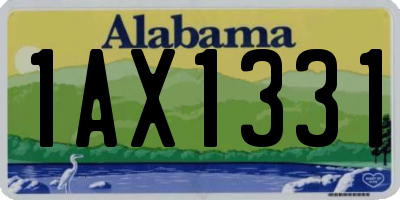 AL license plate 1AX1331