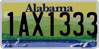 AL license plate 1AX1333
