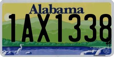 AL license plate 1AX1338