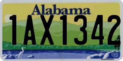 AL license plate 1AX1342