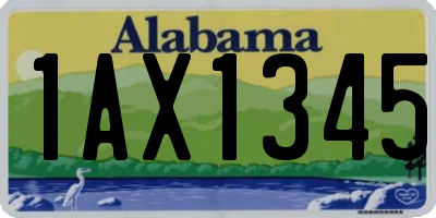 AL license plate 1AX1345