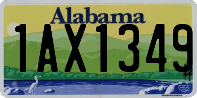 AL license plate 1AX1349