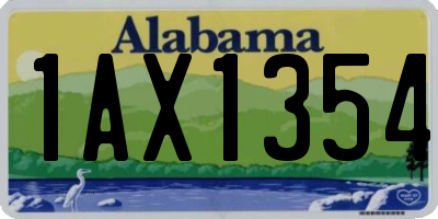 AL license plate 1AX1354