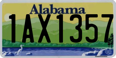 AL license plate 1AX1357
