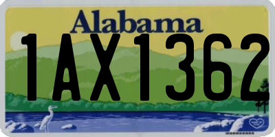 AL license plate 1AX1362