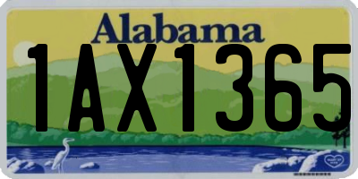 AL license plate 1AX1365