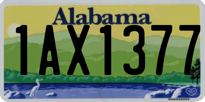 AL license plate 1AX1377
