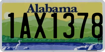 AL license plate 1AX1378