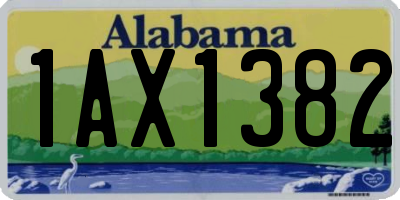 AL license plate 1AX1382