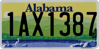 AL license plate 1AX1387
