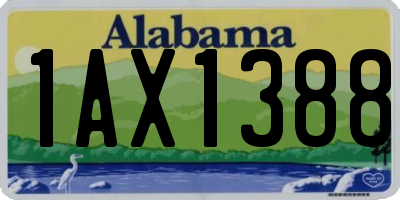 AL license plate 1AX1388