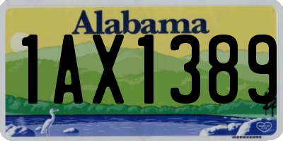 AL license plate 1AX1389