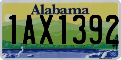 AL license plate 1AX1392