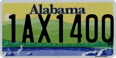 AL license plate 1AX1400