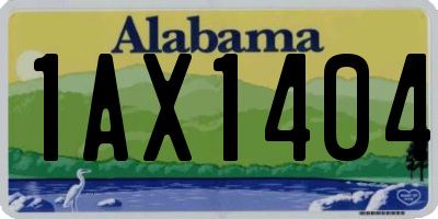 AL license plate 1AX1404