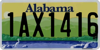 AL license plate 1AX1416