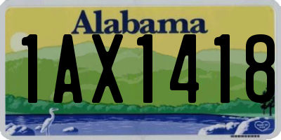 AL license plate 1AX1418