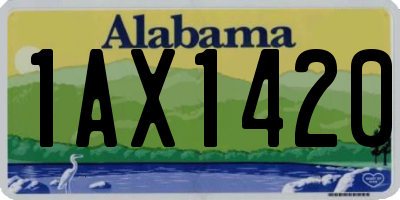 AL license plate 1AX1420