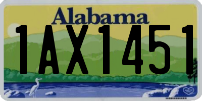 AL license plate 1AX1451