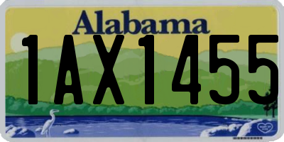 AL license plate 1AX1455