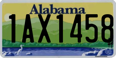 AL license plate 1AX1458