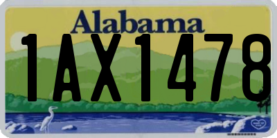 AL license plate 1AX1478