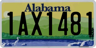 AL license plate 1AX1481