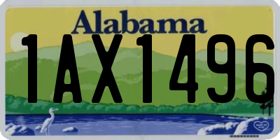 AL license plate 1AX1496