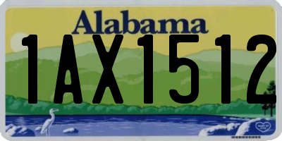 AL license plate 1AX1512