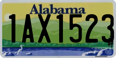 AL license plate 1AX1523
