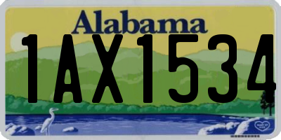 AL license plate 1AX1534