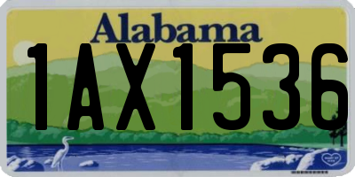 AL license plate 1AX1536