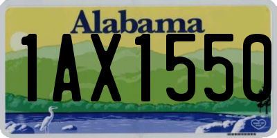 AL license plate 1AX1550