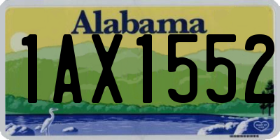 AL license plate 1AX1552