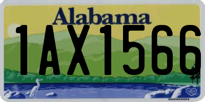 AL license plate 1AX1566