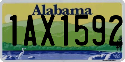 AL license plate 1AX1592